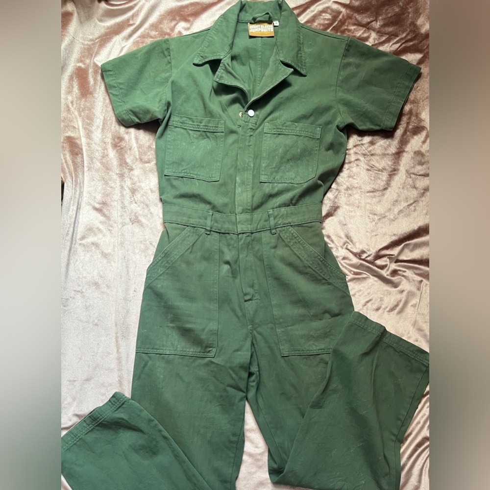 BBP Short-Sleeve Jumpsuit in Emerald